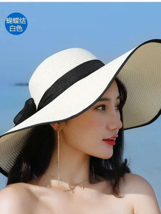 Straw Hat Women's Summer Seaside Travel Vacation Big Brim