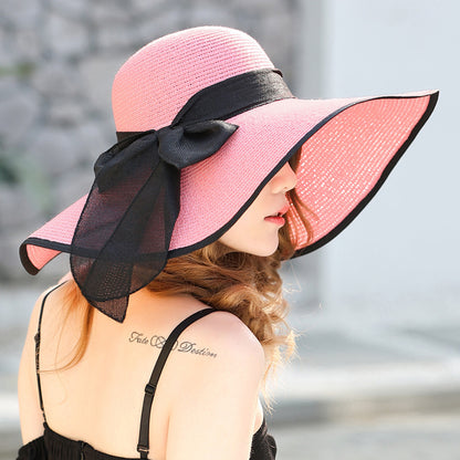 Straw Hat Summer Women Foldable Outing All-Match Beach Hat