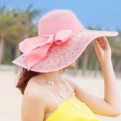 Korean-Style Wide Brim Straw Hat – Fashionable Sun Protection for Women