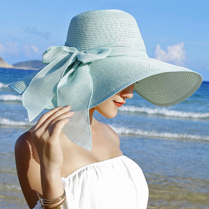 Straw Hat Summer Women Foldable Outing All-Match Beach Hat