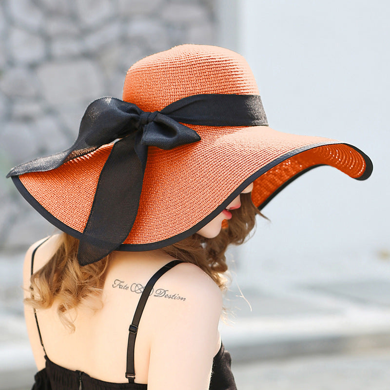 Straw Hat Summer Women Foldable Outing All-Match Beach Hat