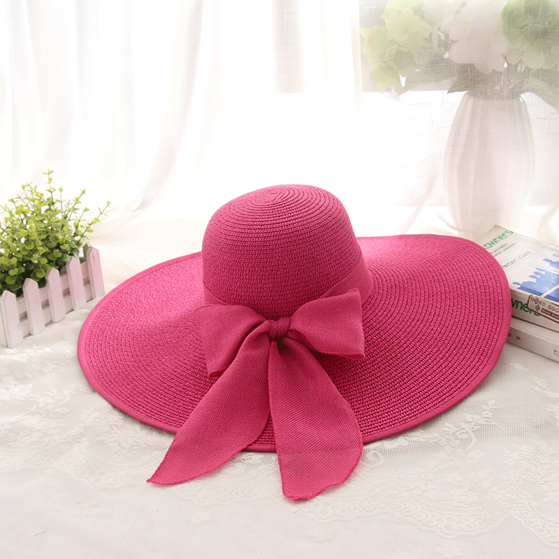 Sun Hat Female Summer Sun Protection Beach Foldable Straw Hat