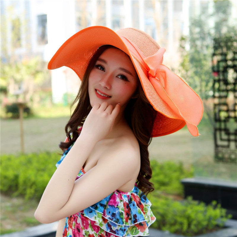 Straw Hat Summer Women Foldable Outing All-Match Beach Hat