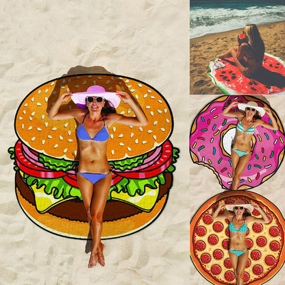 Oversized Round Beach Towel – Bohemian Summer Shawl & Sun Protection