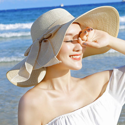 Straw Hat Summer Women Foldable Outing All-Match Beach Hat