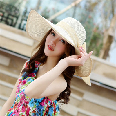 Straw Hat Summer Women Foldable Outing All-Match Beach Hat