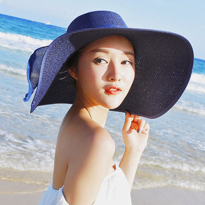 Straw Hat Women Foldable Seaside Vacation Versatile Beach Hat