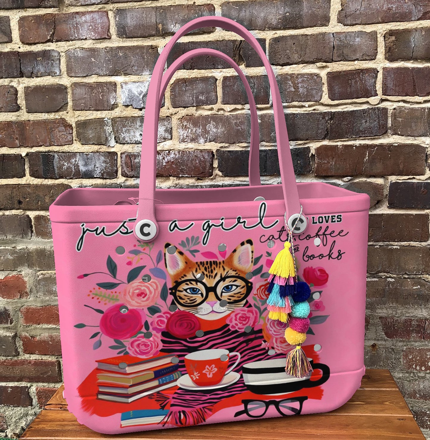 Ceeprints Cee™ Bag Cats Coffee Books