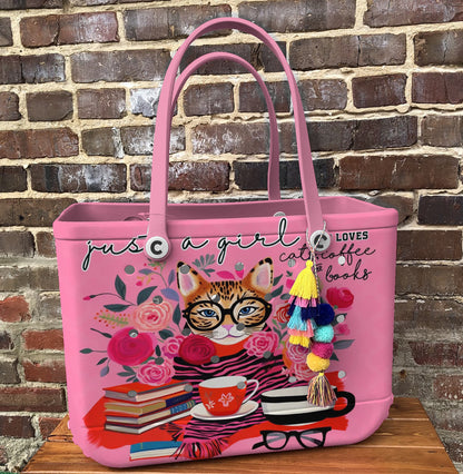 Ceeprints Cee™ Bag Cats Coffee Books