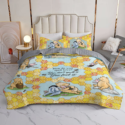 Ceeprints All Season Quilt 3-Piece Set Pooh the Love