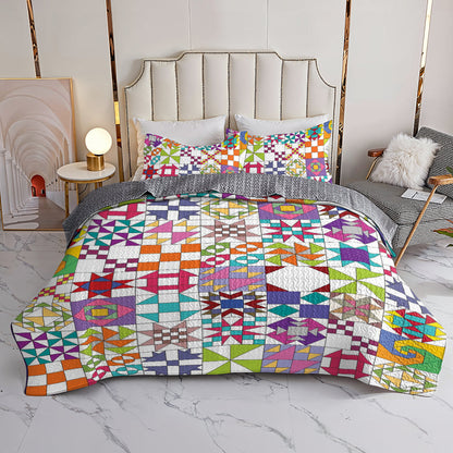 Ceeprints All Season Quilt 3-Piece Set Quilt Blocks