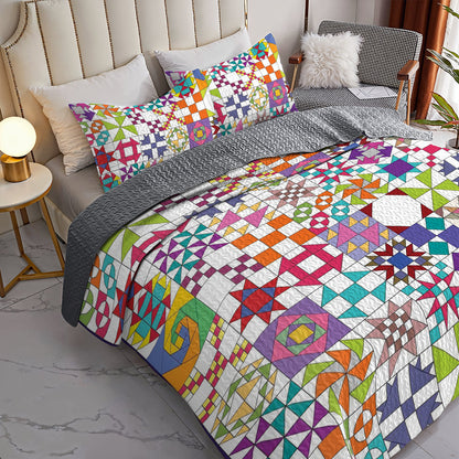 Ceeprints All Season Quilt 3-Piece Set Quilt Blocks
