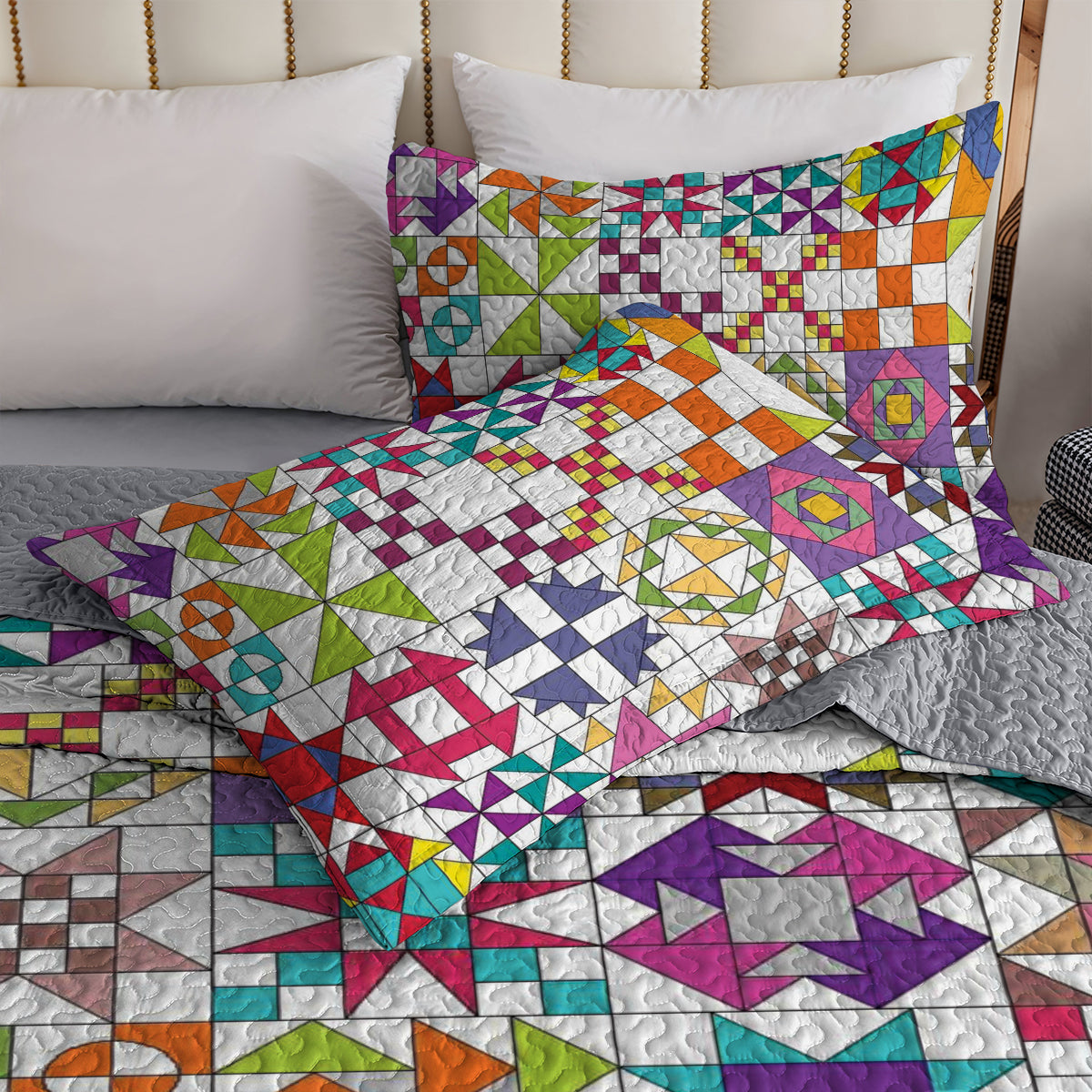 Ceeprints All Season Quilt 3-Piece Set Quilt Blocks
