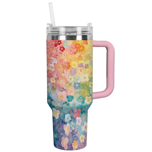 Ceeprints Tumbler Rainbow Floral