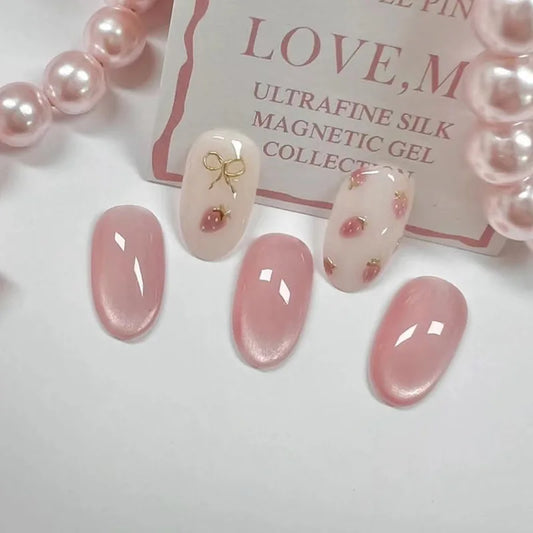 Nude Cat Eye French No. 08 press-on nails