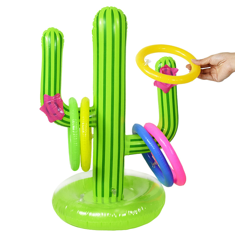 Inflatable Cactus Ring Toss – Fun Pool Party Game