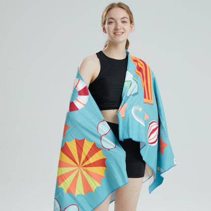 Large Microfiber Beach Towel – Quick-Dry & Sand-Free