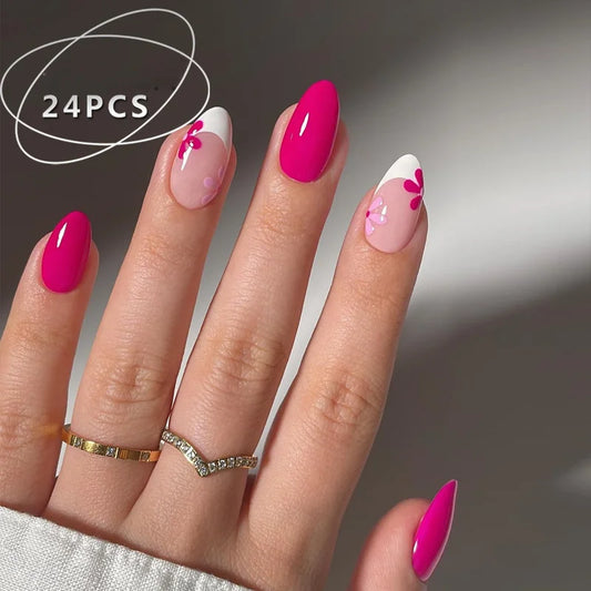 Kawaii Flower Almond No. 30 press-on nails