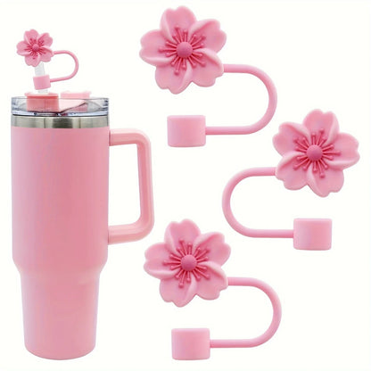 Flower Silicone Straw Covers – Cute Dust Caps for Tumbler Straw Tips