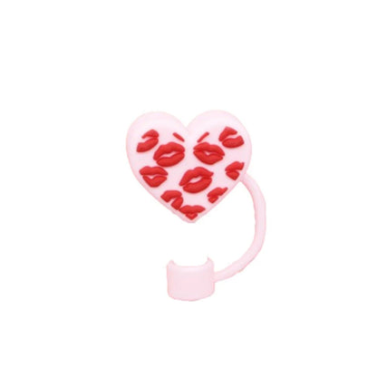 10mm Heart Straw Covers – Kawaii Anti-Spill Silicone Toppers for 30/40oz tumbler