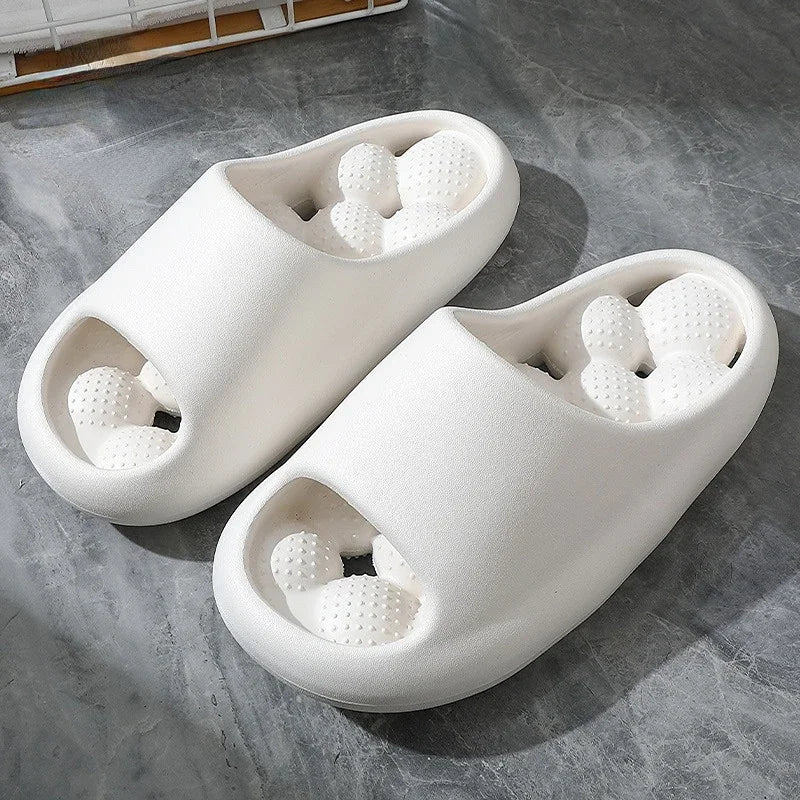 Unisex Summer Cloud EVA Massage Slippers – Non-Slip Beach & Home Slides