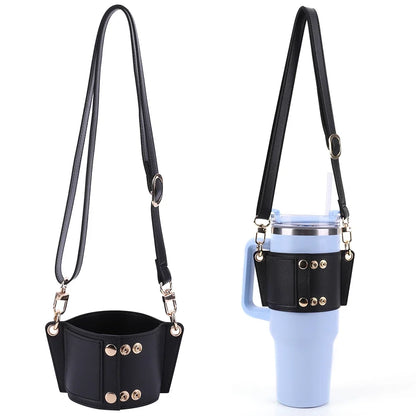 Water Bottle Carrier – Adjustable Strap Holder for 30oz & 40oz Stanley Tumblers
