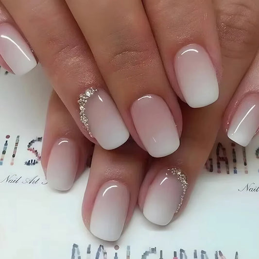 Nude Cat Eye French No. 01 press-on nails