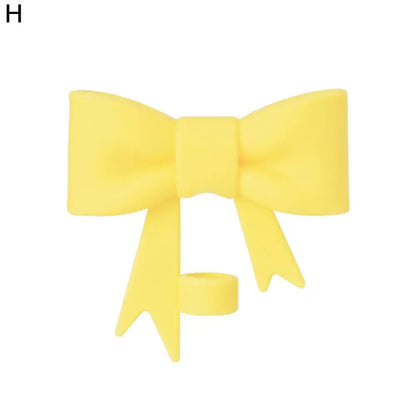 Lovely Bow Straw Covers – Reusable Silicone Toppers for 30/40oz Tumbler