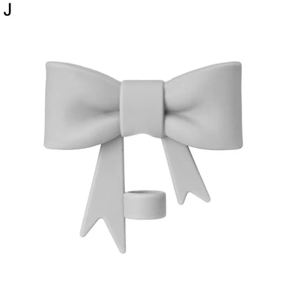 Lovely Bow Straw Covers – Reusable Silicone Toppers for 30/40oz Tumbler