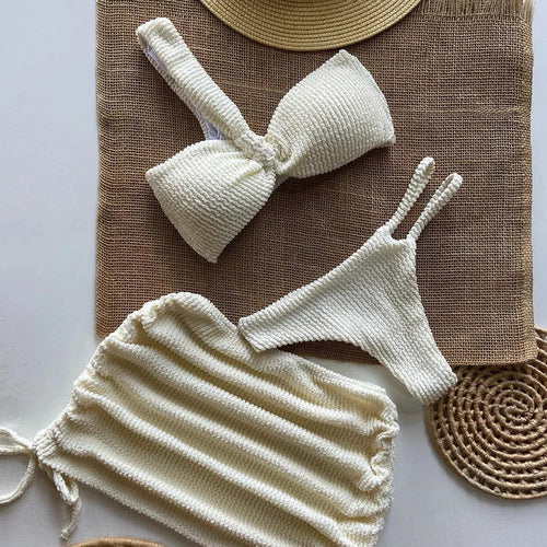 Sexy 3-Piece Micro Bikini Set – Brazilian Thong Swimsuit for Women 2025