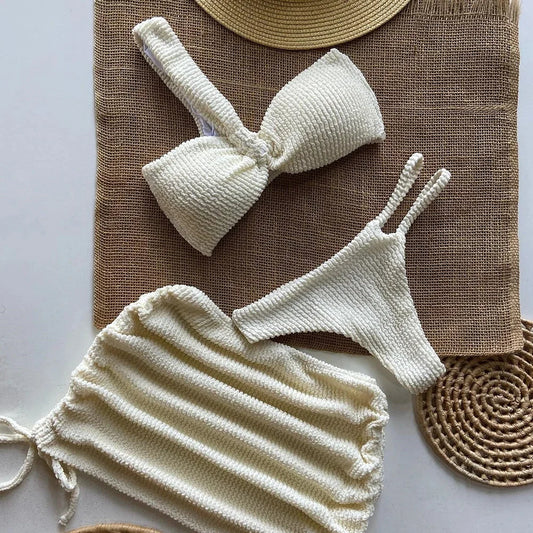 Sexy 3-Piece Micro Bikini Set – Brazilian Thong Swimsuit for Women 2025