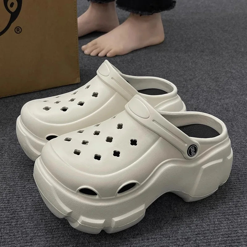 Women’s Waterproof Platform Clogs – Designer Sandals with Charms