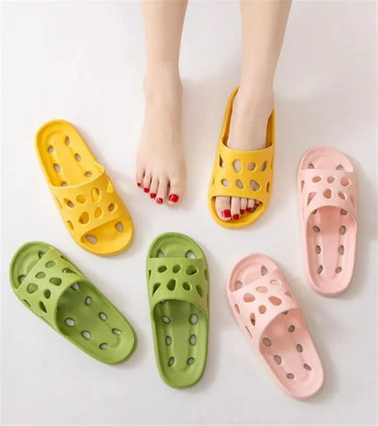 Summer Non-Slip Leaky Slippers – Unisex EVA Sandals for Home & Beach