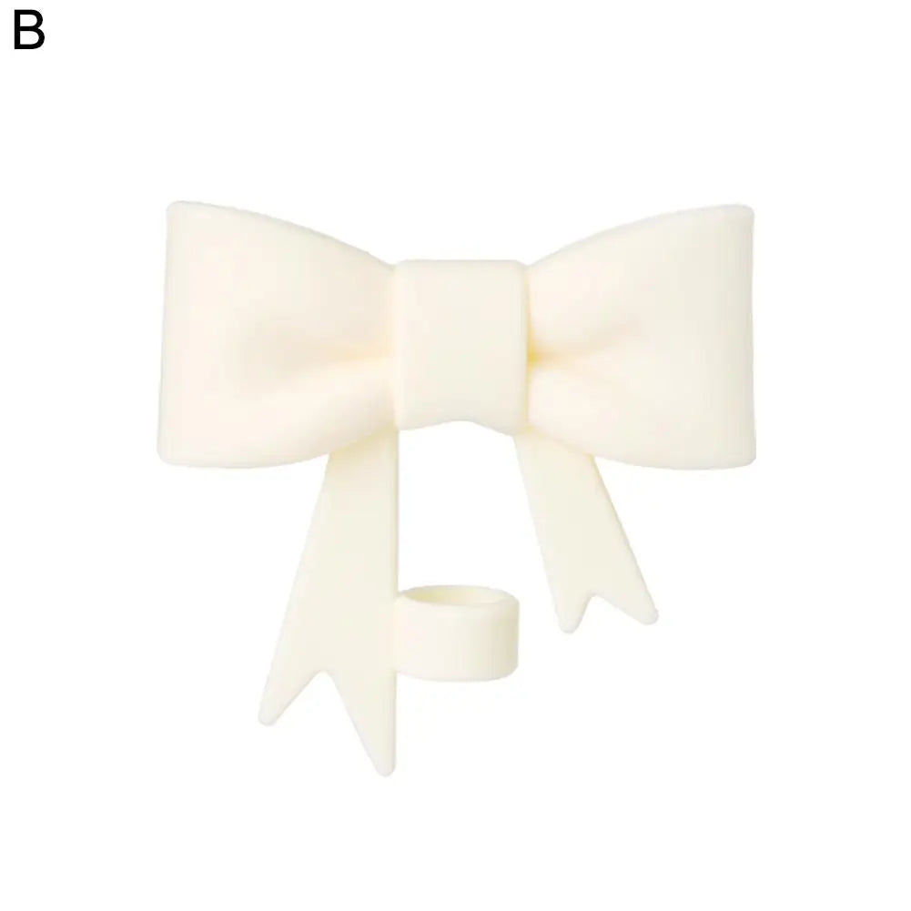 Lovely Bow Straw Covers – Reusable Silicone Toppers for 30/40oz Tumbler