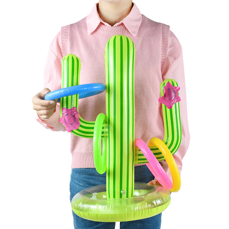 Inflatable Cactus Ring Toss – Fun Pool Party Game