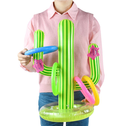 Inflatable Cactus Ring Toss – Fun Pool Party Game