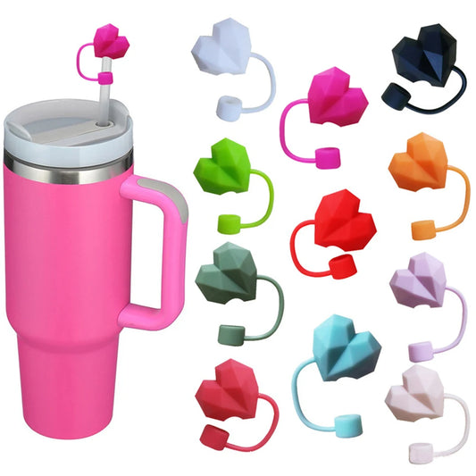 Straw Cover Cap for 30oz 40oz Tumbler Cup, Heart-shaped Straw Topper