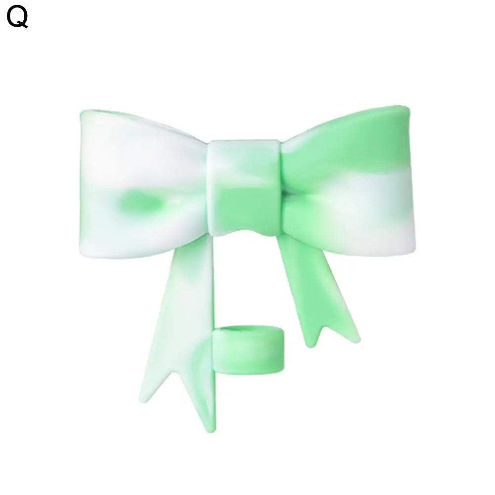 Lovely Bow Straw Covers – Reusable Silicone Toppers for 30/40oz Tumbler
