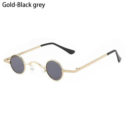 Small Round Rock Punk Sunglasses – Ultra Metal Frame Hip Hop Shades