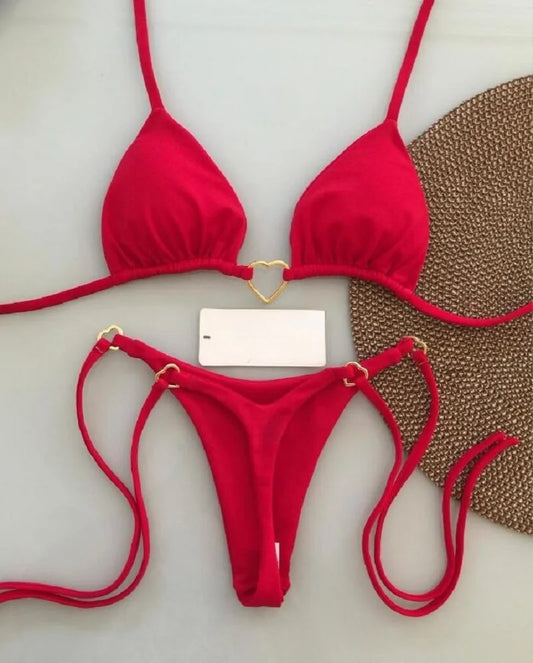 Sexy Halter Bikini Set – Brazilian Thong Swimwear