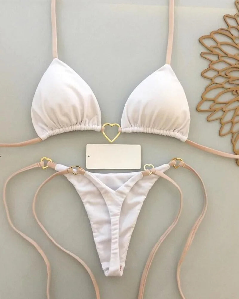 Sexy Halter Bikini Set – Brazilian Thong Swimwear