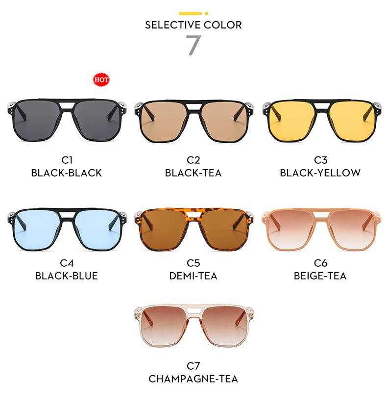 Vintage Square Sunglasses – Chic UV400 Eyewear for Men & Women