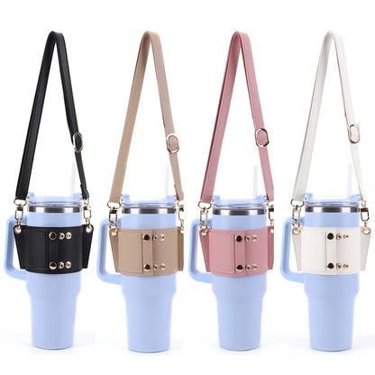 Water Bottle Carrier – Adjustable Strap Holder for 30oz & 40oz Stanley Tumblers
