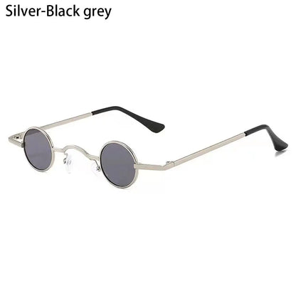 Small Round Rock Punk Sunglasses – Ultra Metal Frame Hip Hop Shades