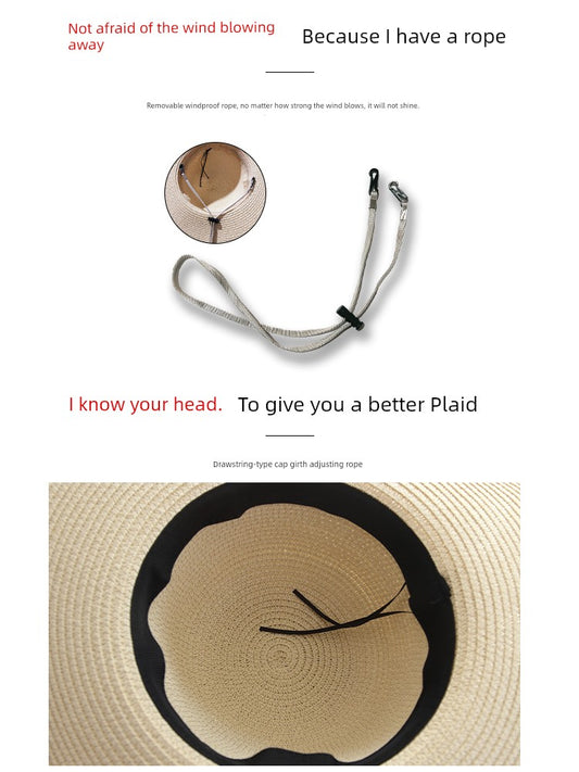 Sun Hat Female Summer Sun Protection Beach Foldable Straw Hat
