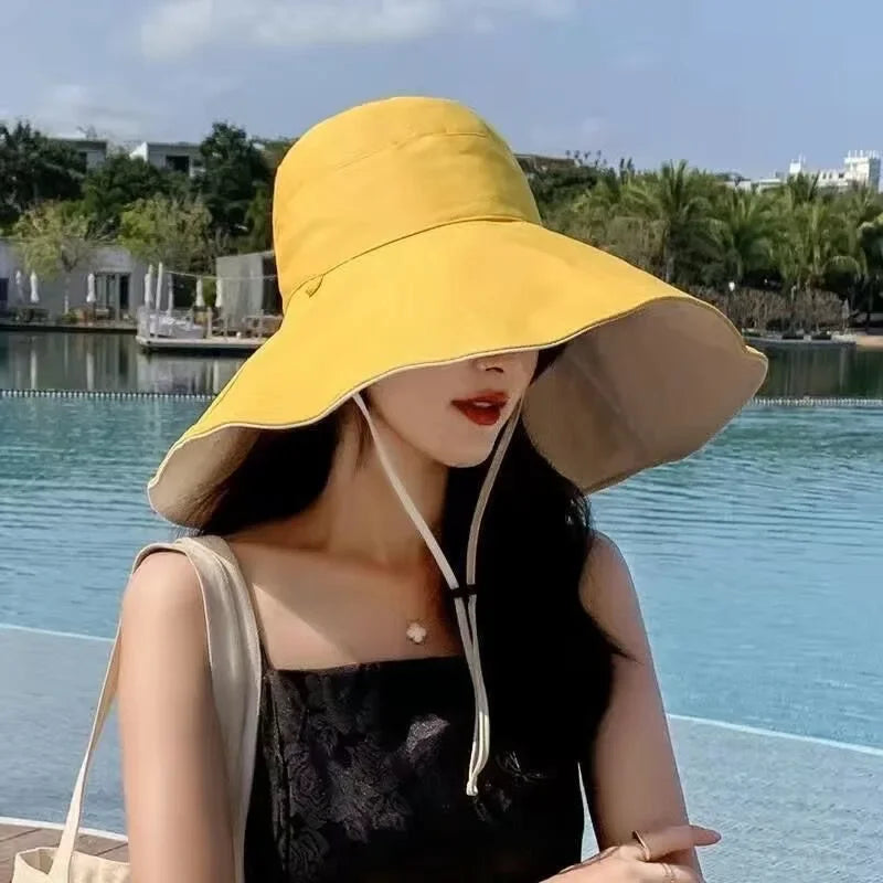 Wide Brim UPF 50+ Sun Hat – Women's Anti-UV Protection Beach & Hiking Hat