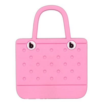 1PC Pink Bag Charm – Shell, Seahorse & Sunglasses for Women’s Beach Tote