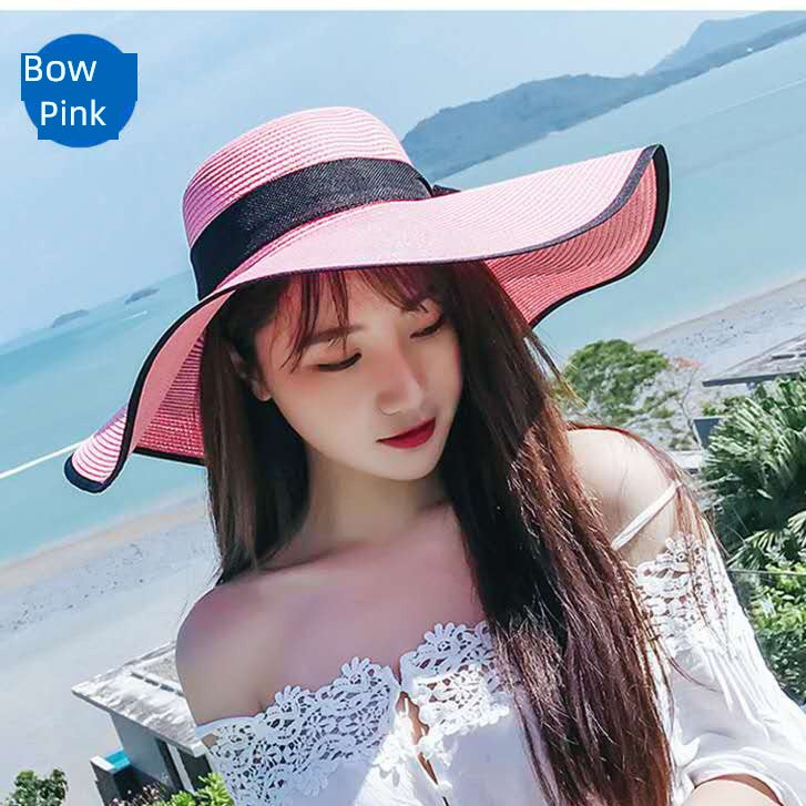 Straw Hat Women's Summer Seaside Travel Vacation Big Brim