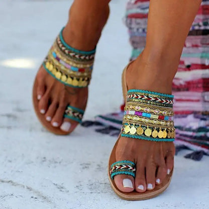 Ceeprints Tassel Flip-Flops