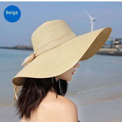 Straw Hat Women's Summer Seaside Travel Vacation Big Brim